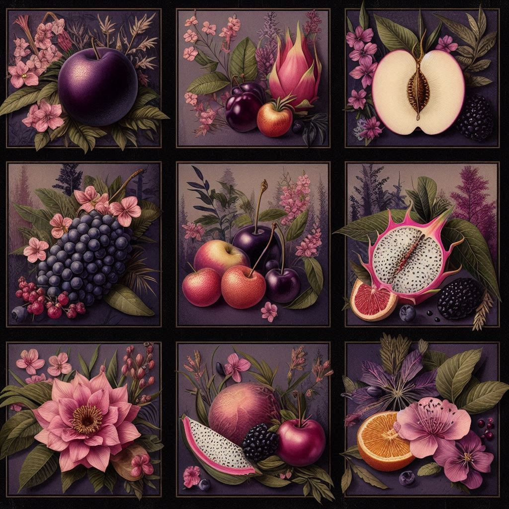 Fruit Tiles: Dark Mode.