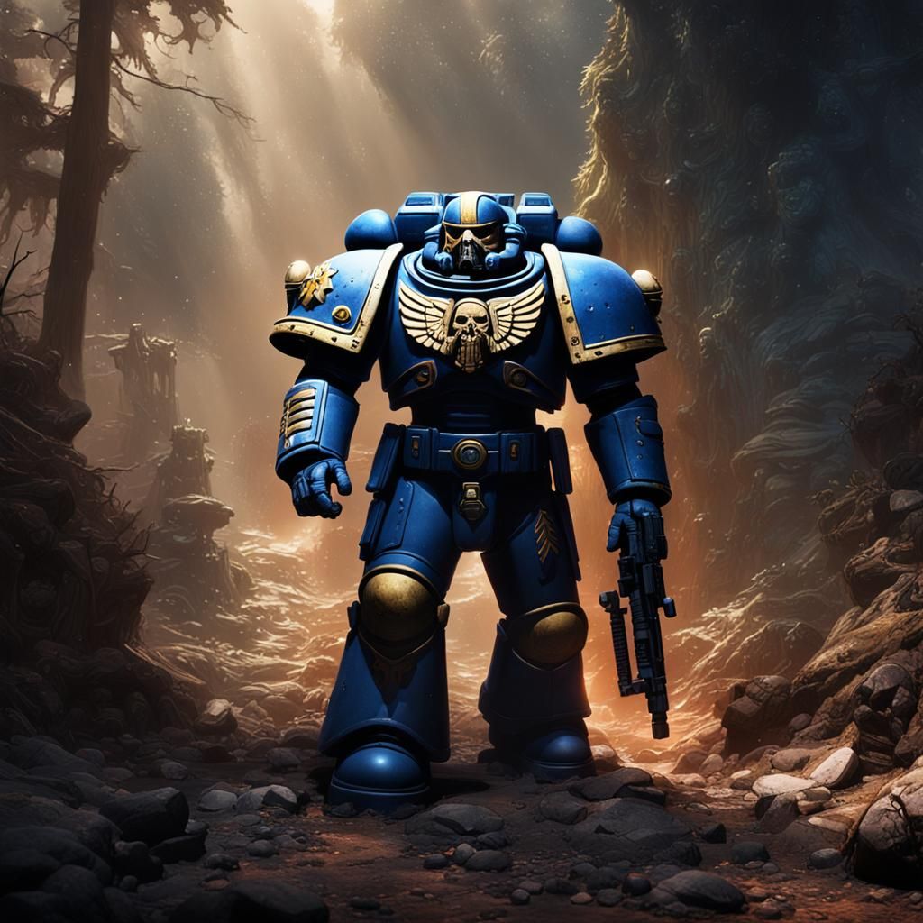 space marine caught on trail cam