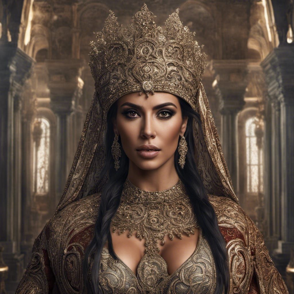 Kim Kardashian as the empress of Byzantium - AI Generated Artwork -  NightCafe Creator