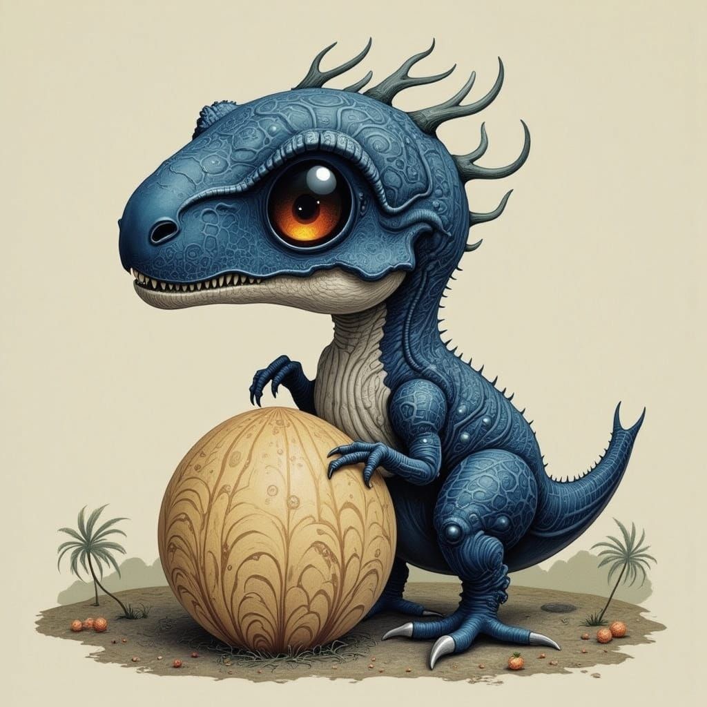 <lora:LAST FAIRYTALE:1.0> Little Dinosaur