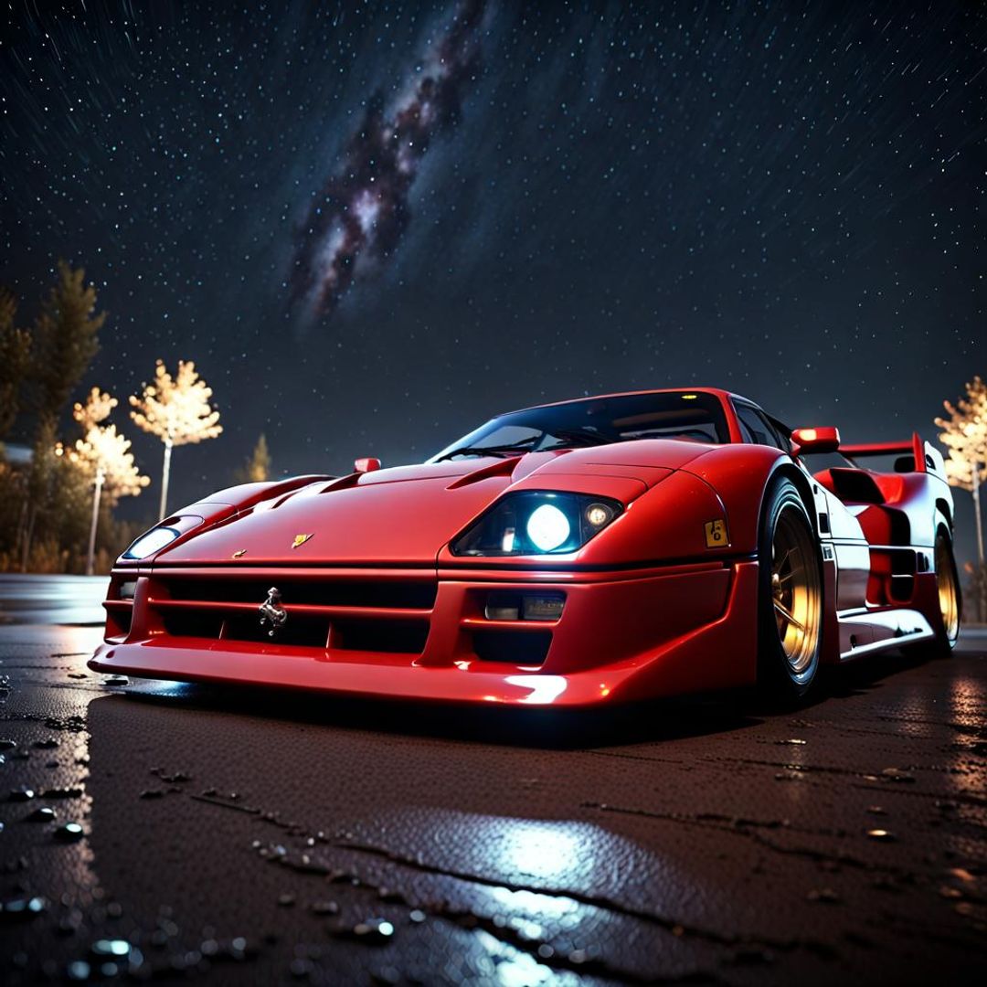 Ferrari F40 I - AI Generated Artwork - NightCafe Creator