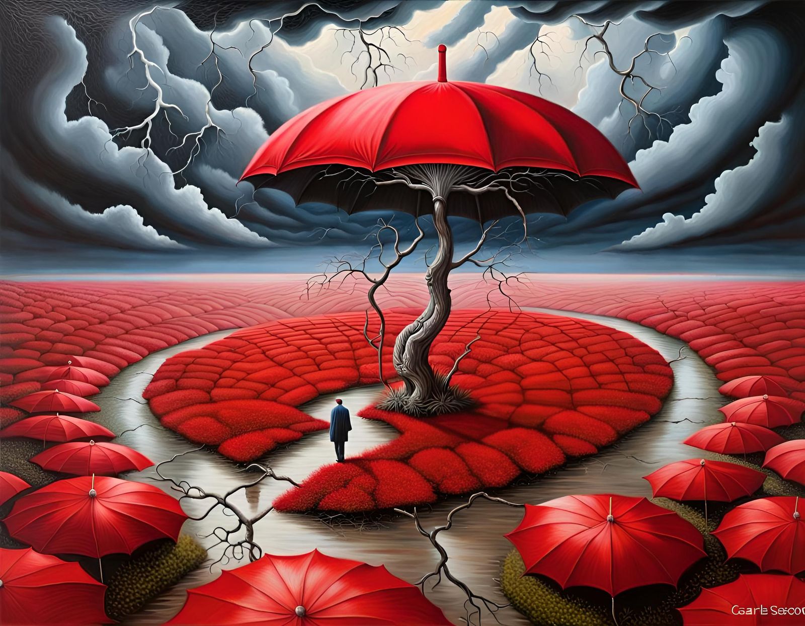 The land of Red Umbrellaville  by @Lawrence of the Shire