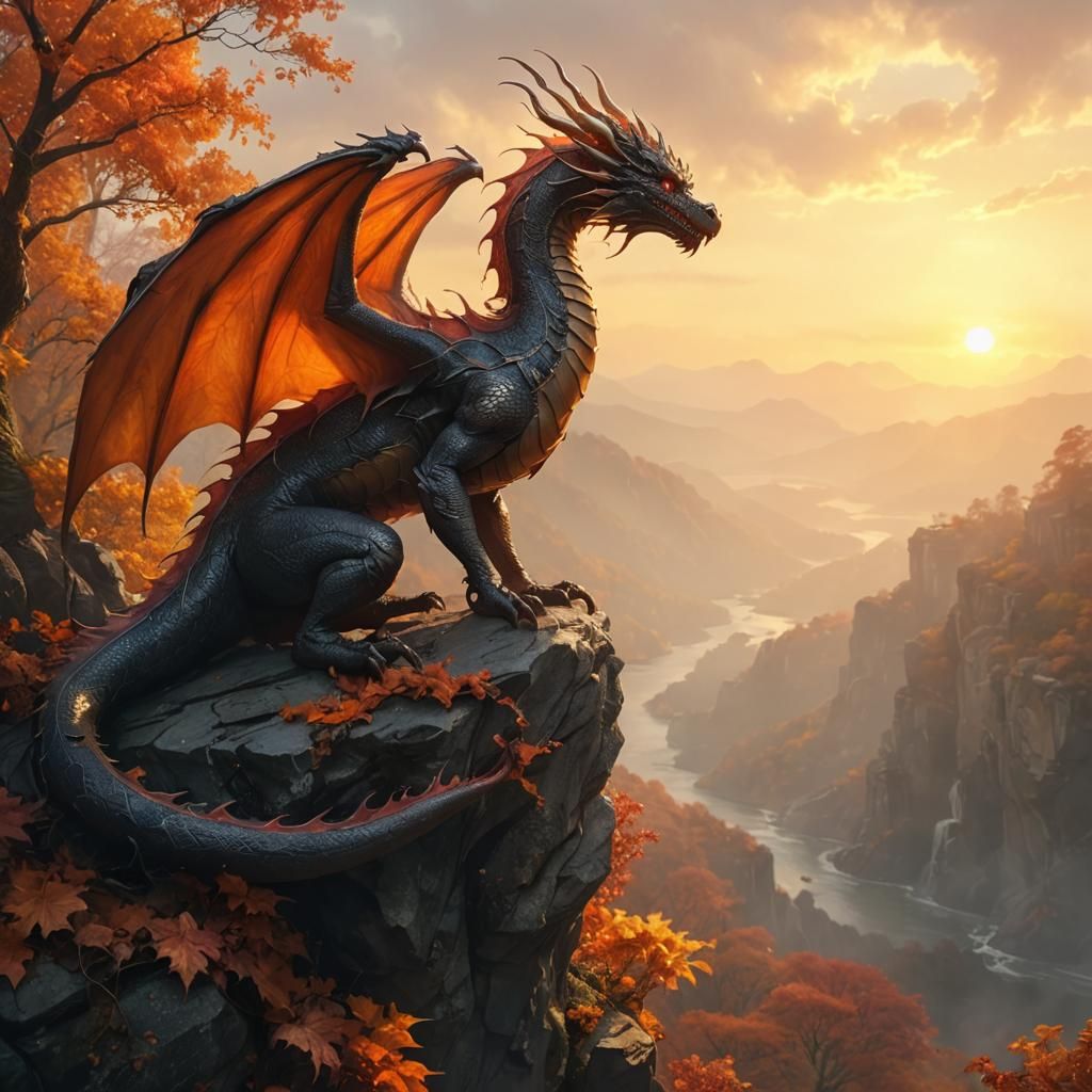 Dragon of Autumn  by @Cheshy