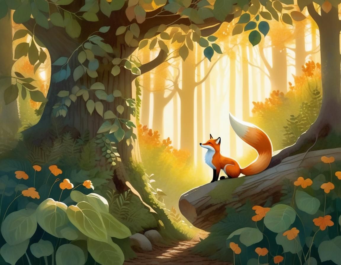 Fox in a forest