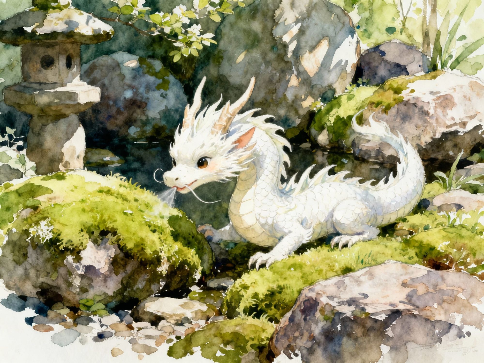 a cute little white dragon II