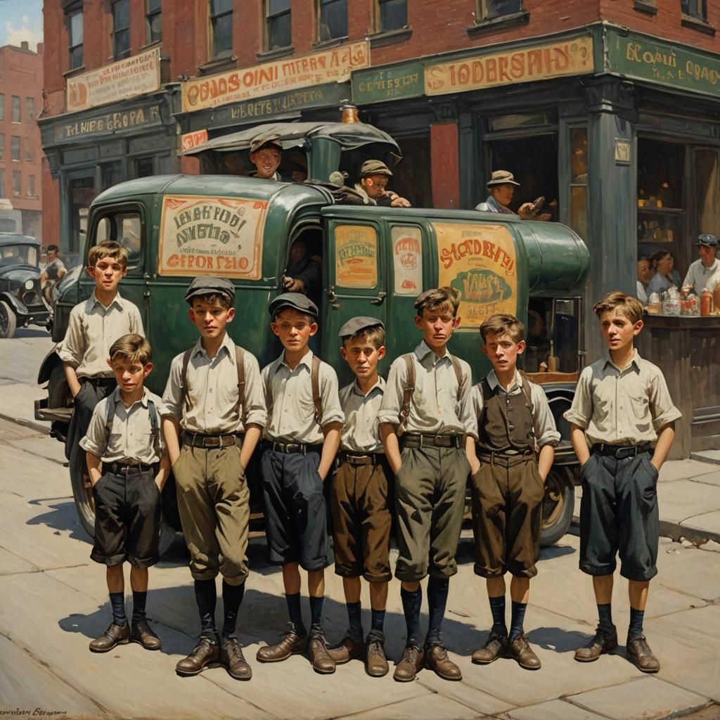 Local Street Gang in Front of a Soda Store in New York City ...