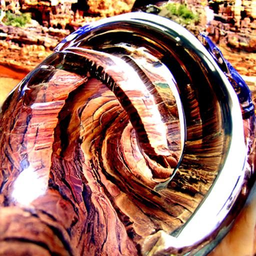 Point of view face down Grand Canyon beautiful detailed poli...