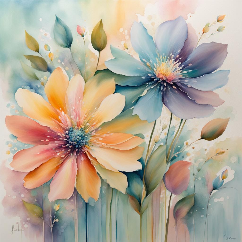 Pastel flowers   by @Skyangel