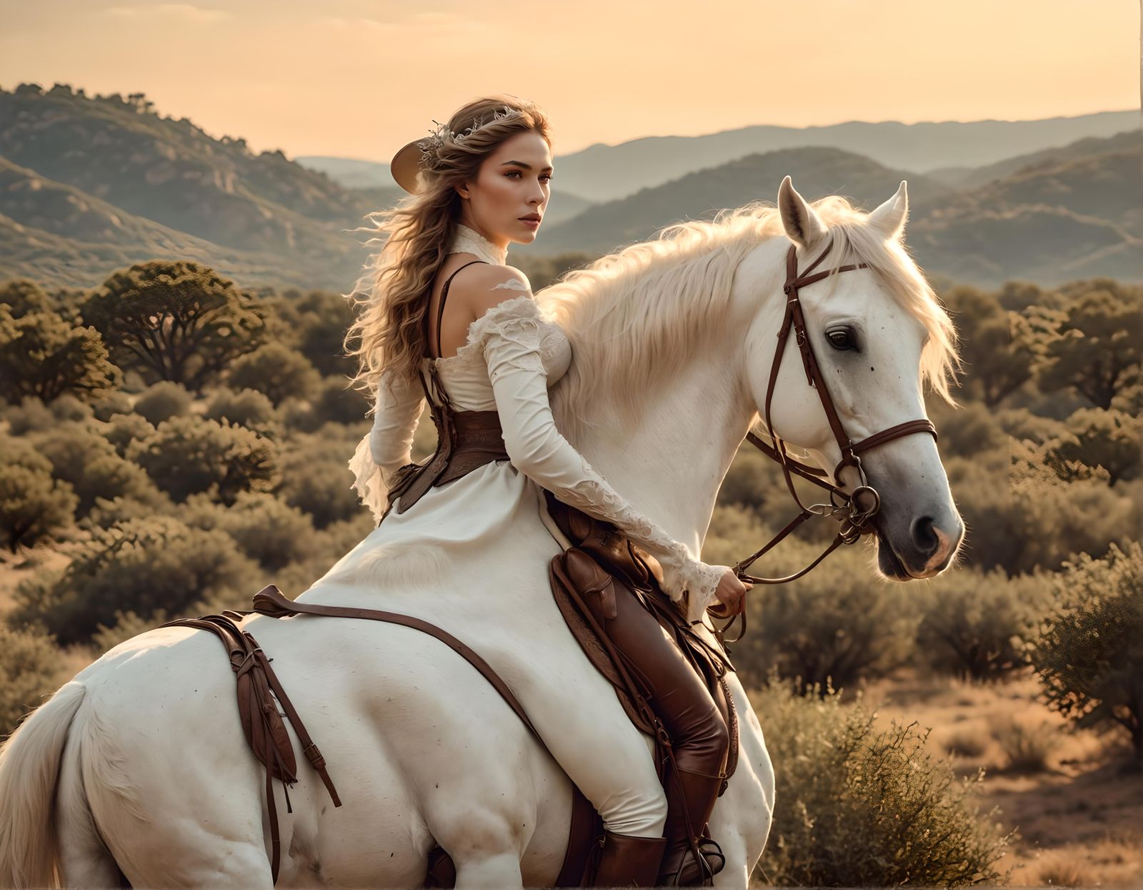 <lora:WomenGunslingers:1.0> The Phantom Rider-She is a maske...
