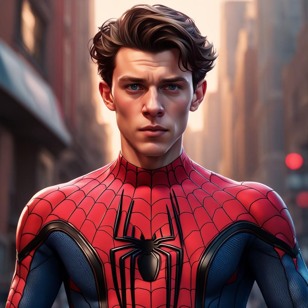 Tom Holland as Spider-Man(MCU) - AI Generated Artwork - NightCafe Creator