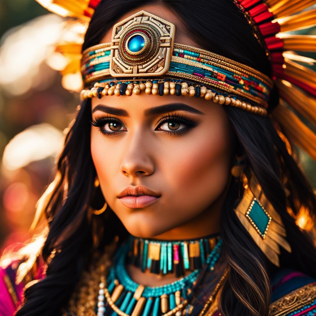 Becky G as an Aztec Disney Princess - AI Generated Artwork - NightCafe ...