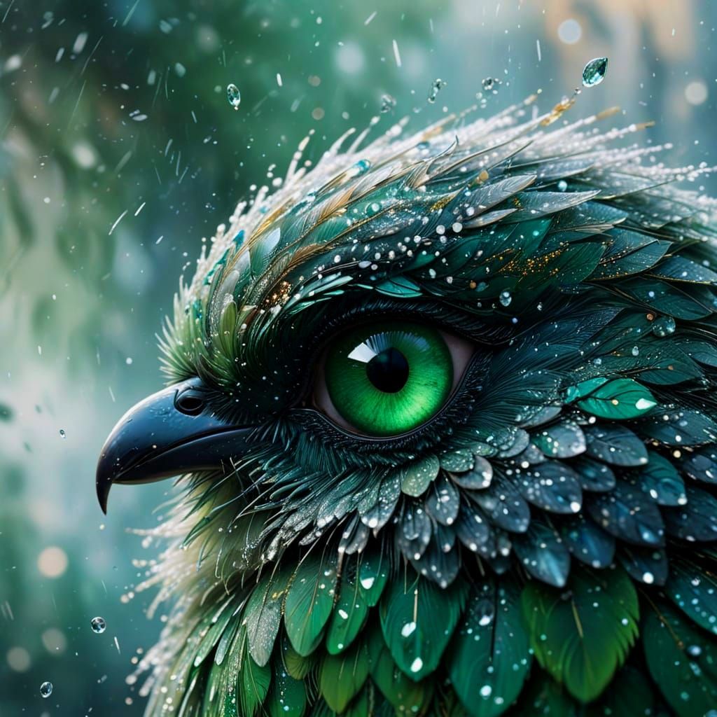 Green eye bird  by @Rosemary