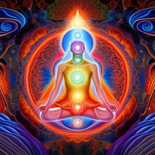 Chakra Meditation - AI Generated Artwork - NightCafe Creator