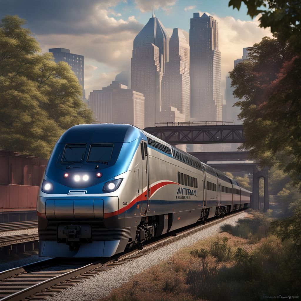 Amtrak In Charlotte - AI Generated Artwork - NightCafe Creator