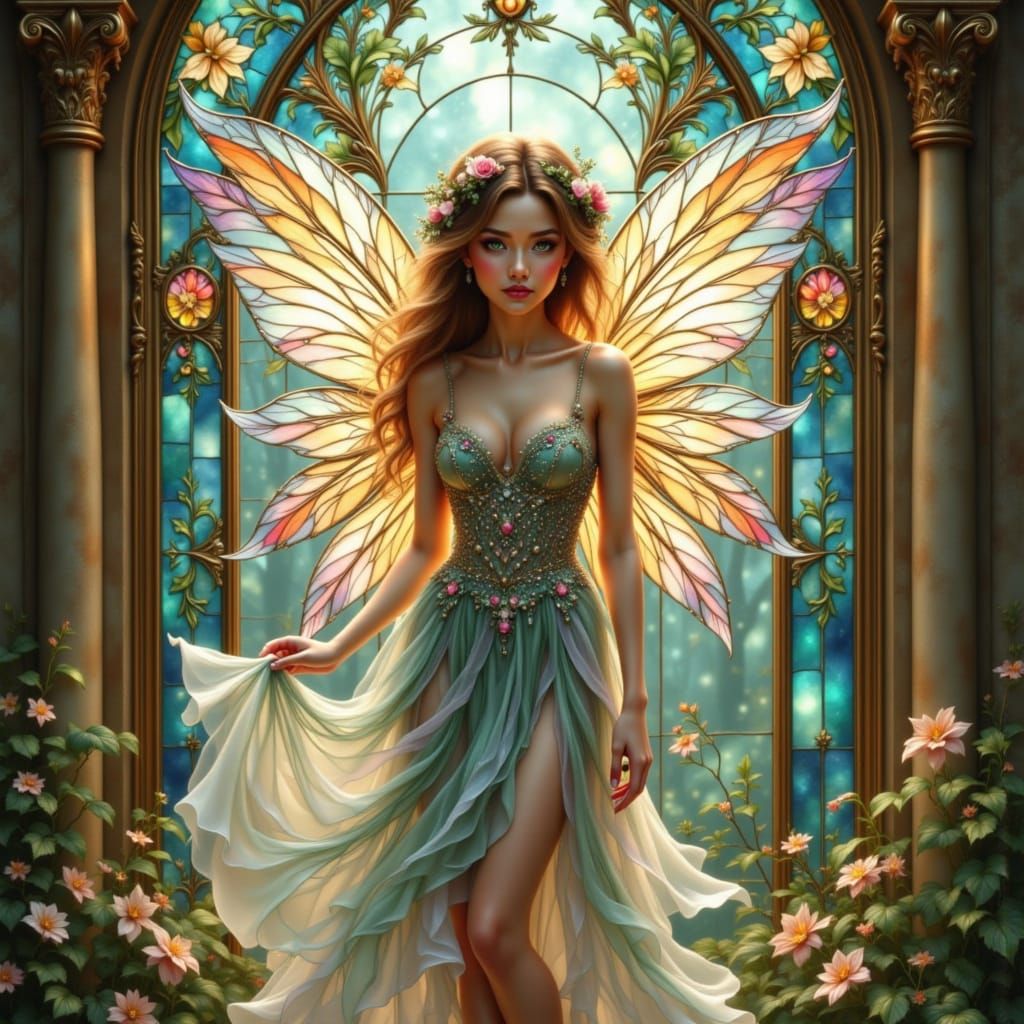 stained glass fairy  by @pat lewis