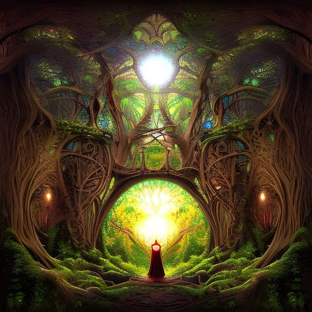 Sacred Geometry Enchanted Forest  by @Averoho
