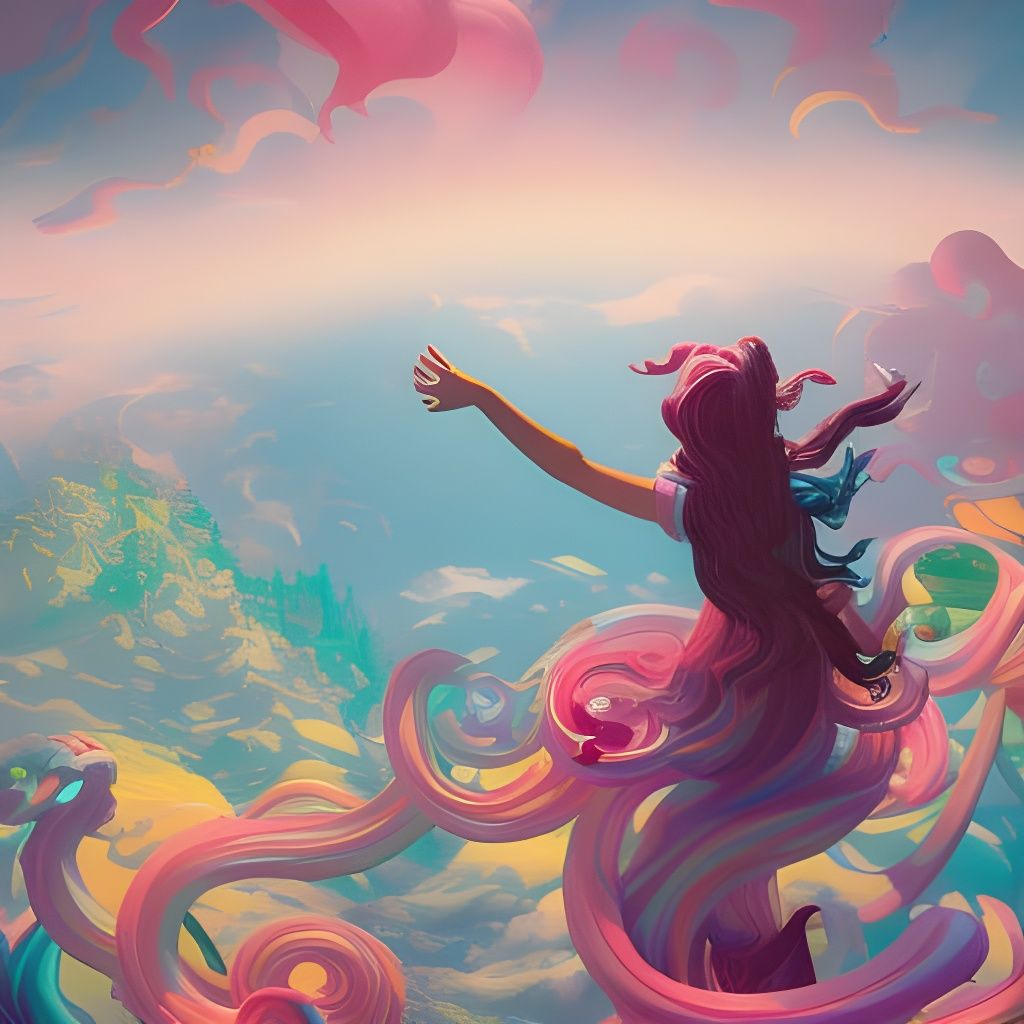 She's my Candyland vibrant colors Candyland wonderland gouache swirls ...