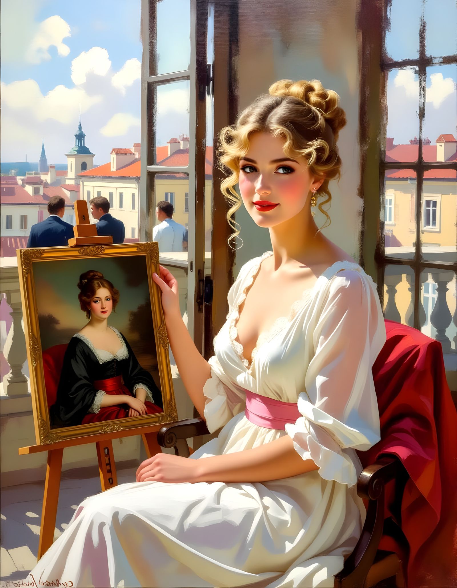 Charlotte du Val d'Ognes, reciprocal portrait tribute to Marie-Denise Villers  by @Gary Murakami