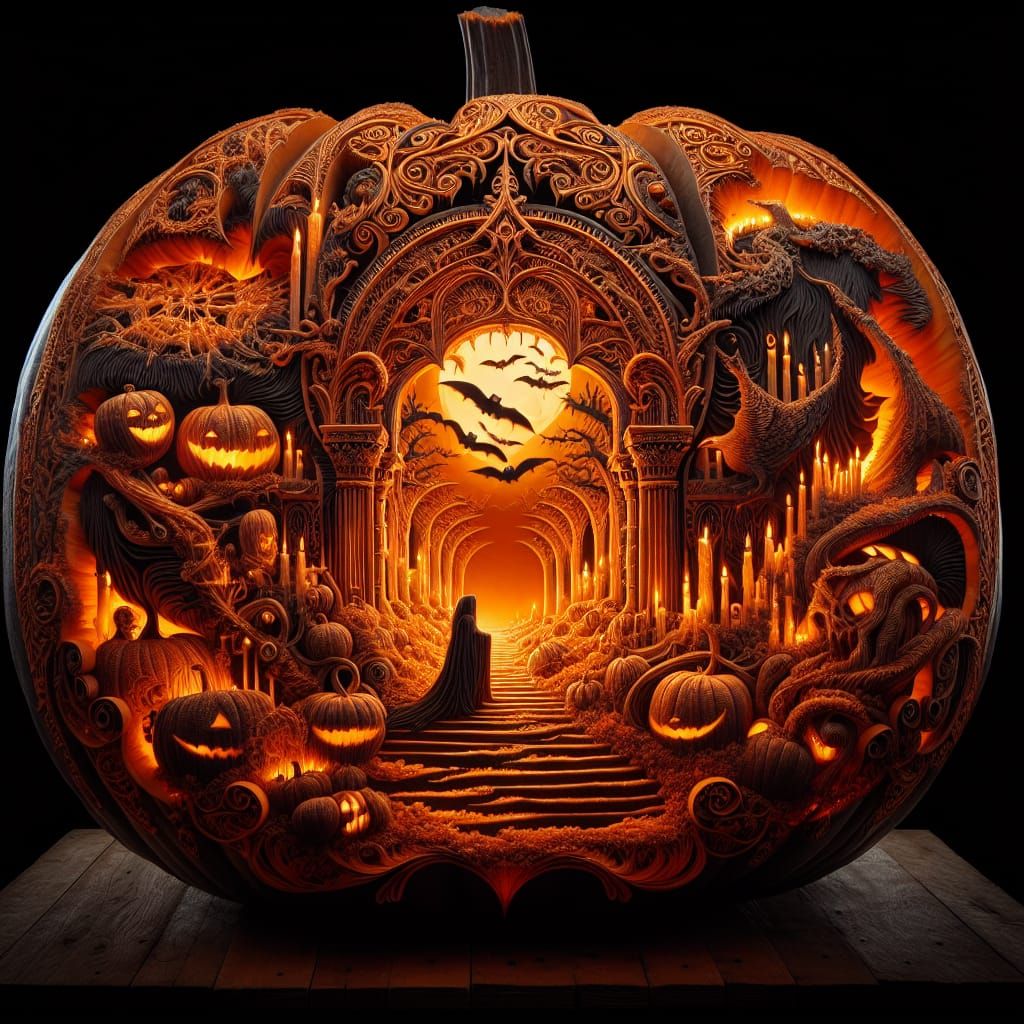 Halloween scene  🎃   by @FantasyDreamscapesAI