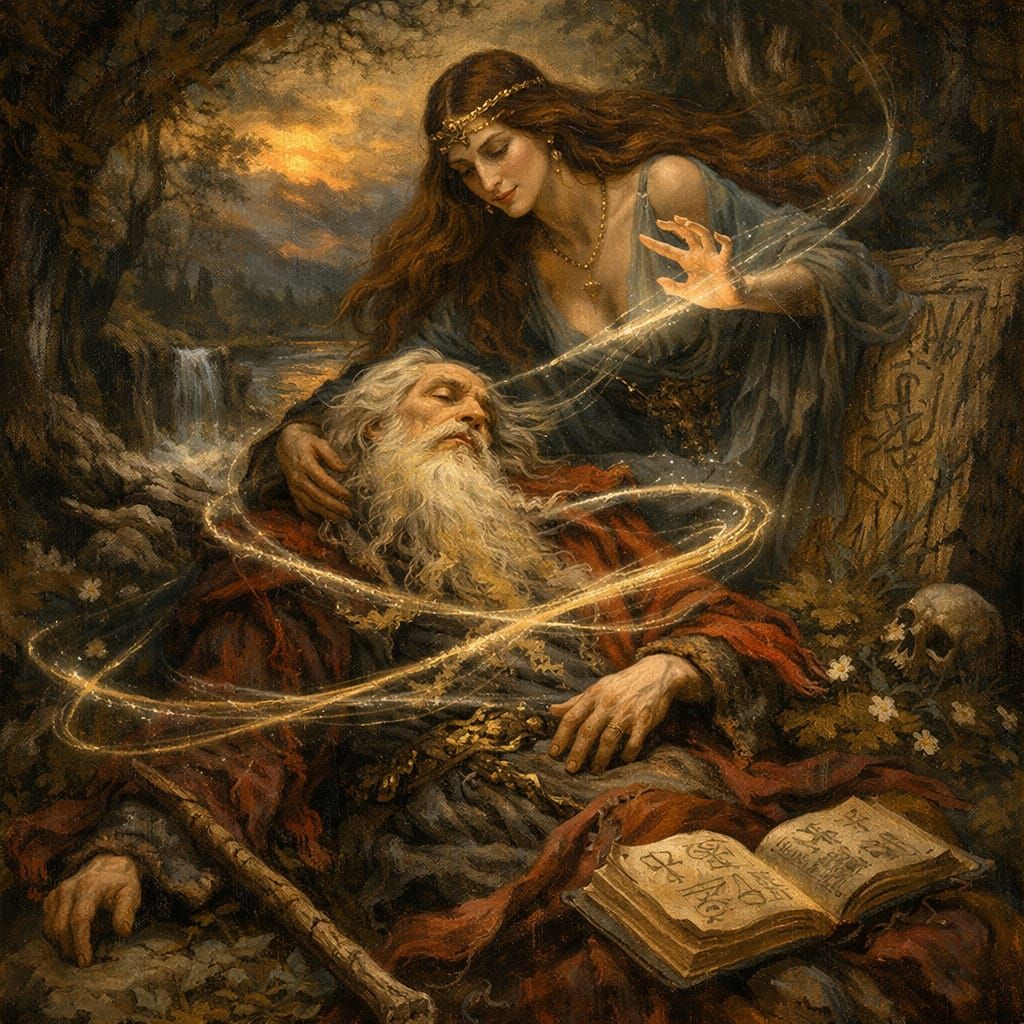 Merlin and Nimue  by @Ravenscar