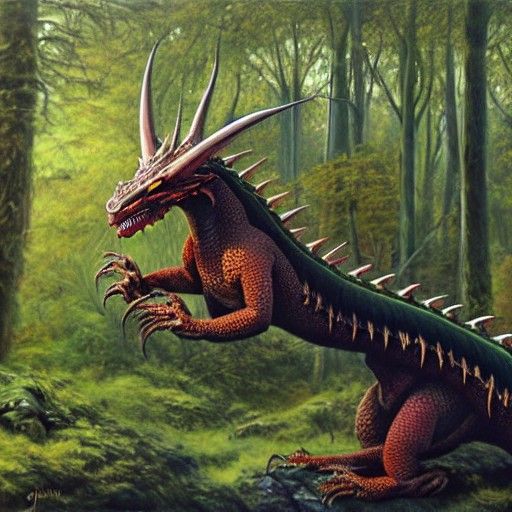 A Greath Forest Dragon - AI Generated Artwork - NightCafe Creator