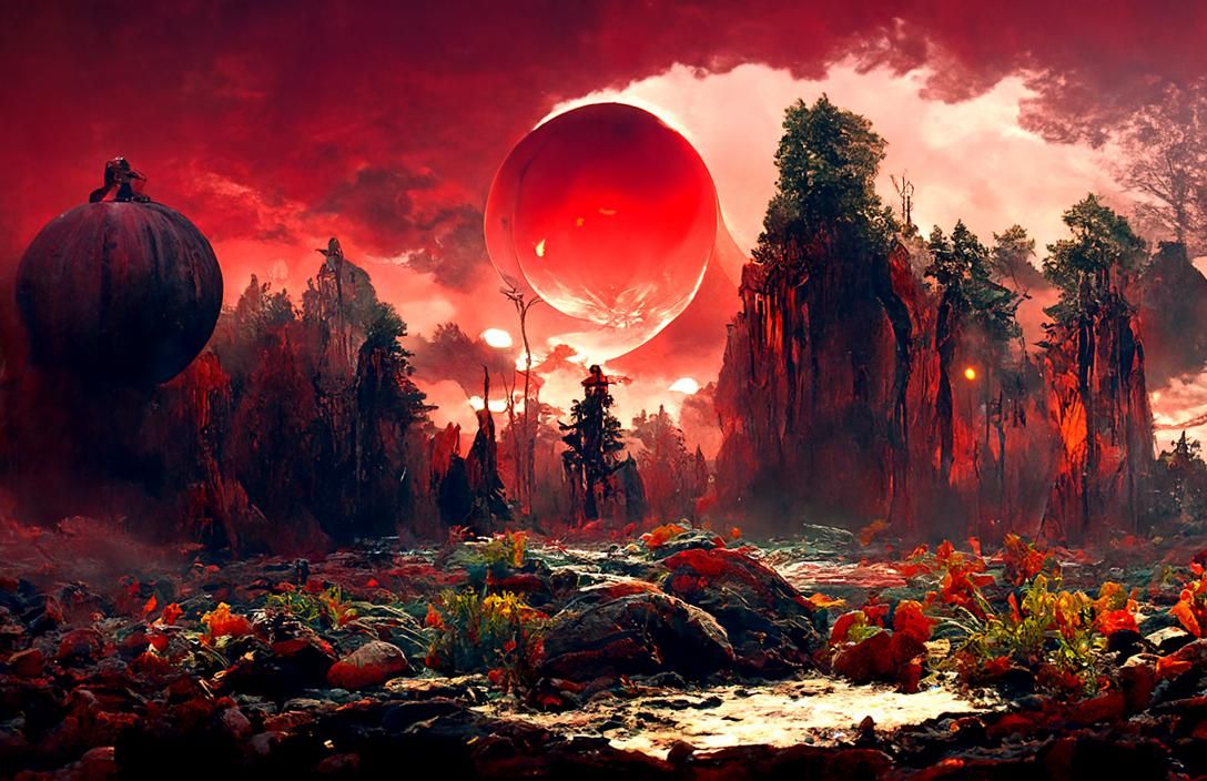 Red moon  by @What1time2is3it