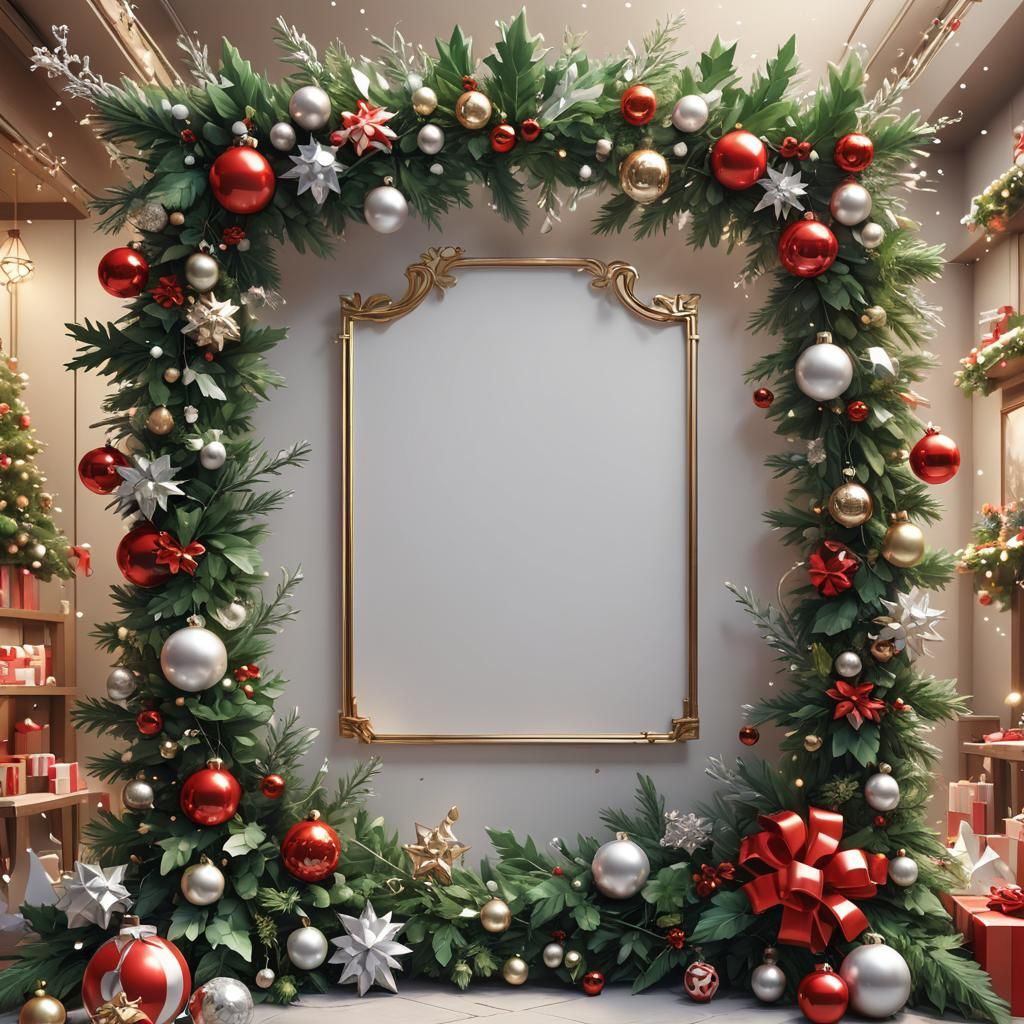 Blank centre Christmas card frame