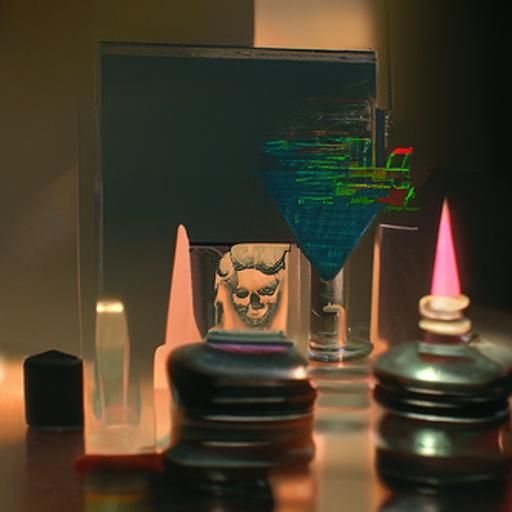 Devil Rules Chess Kingdom in Synthwave Neon Style