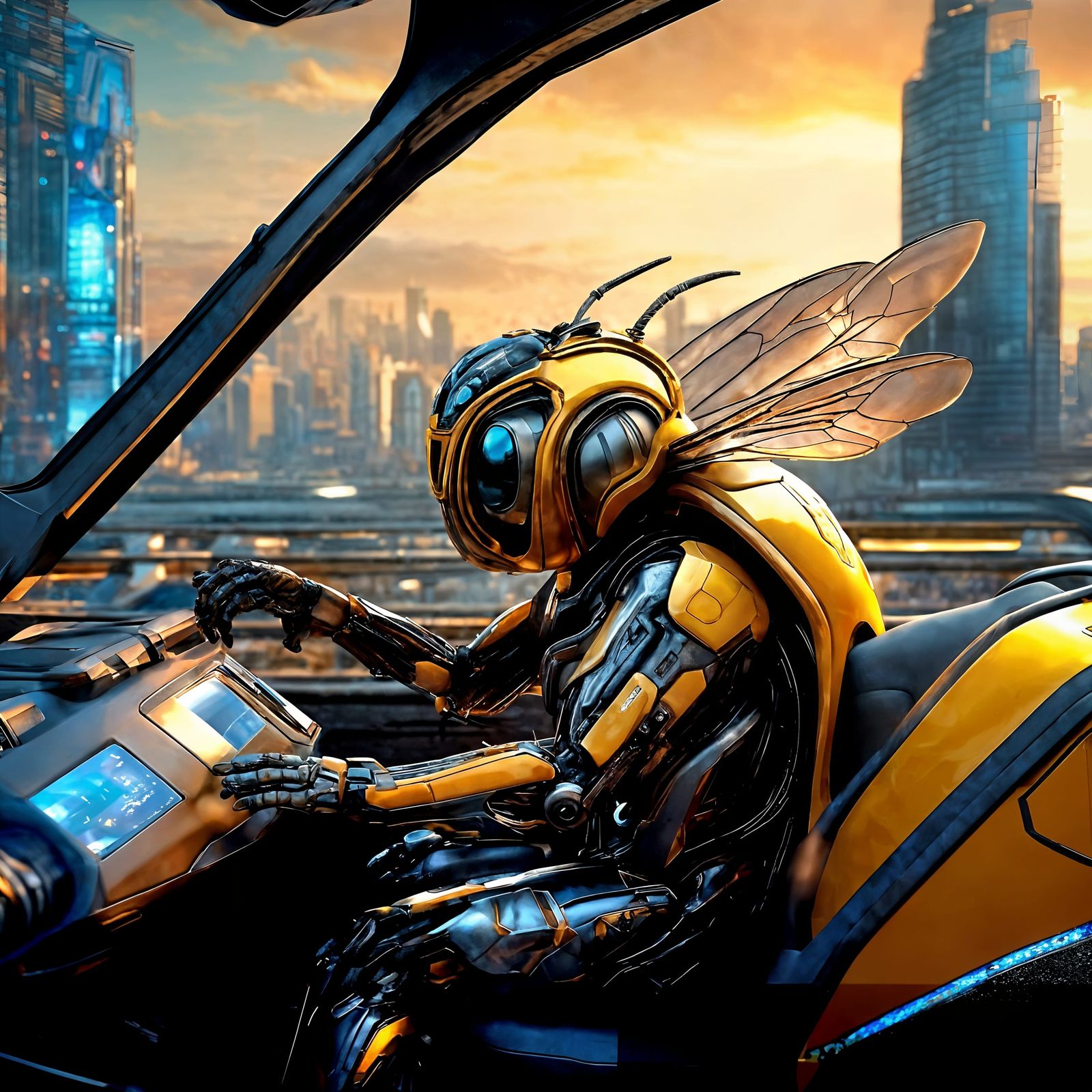 Evening traffic back to the hive