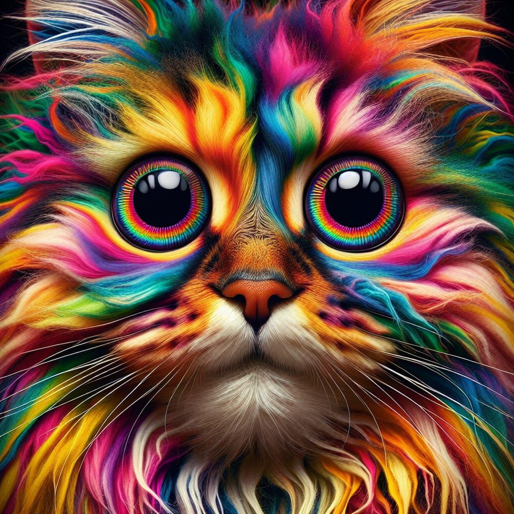 SUPER SPACED OUT CAT!  by @ARTSY1