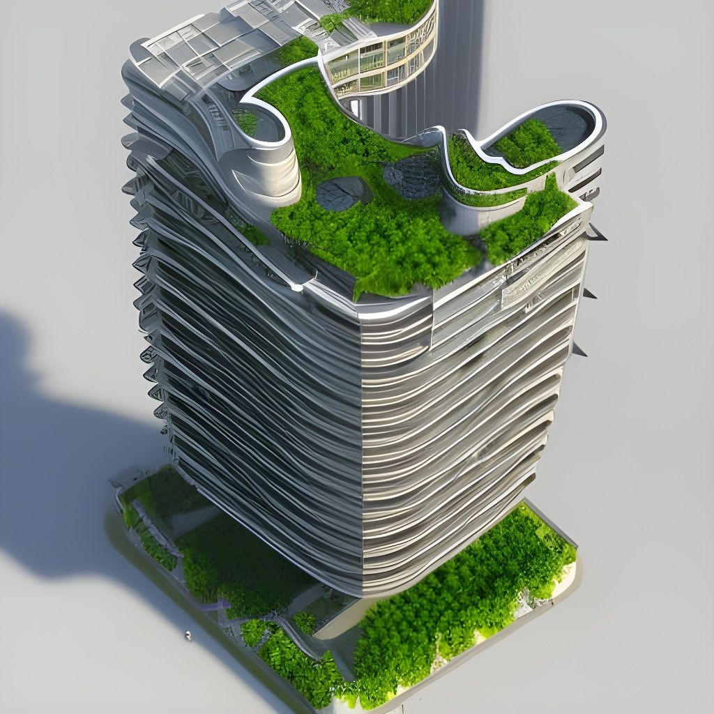 3d model ecofriendly skyscraper