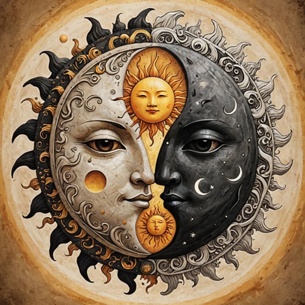 Sun and the moon  by @Sullivan-Shaw