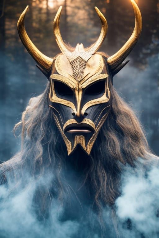 a mask for a dramatic entrance to the 'stag party'  by @Laura Nadia