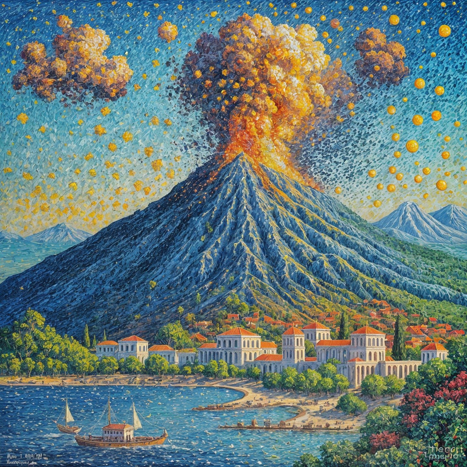 Points erupting in ancient Greece   by @undefined