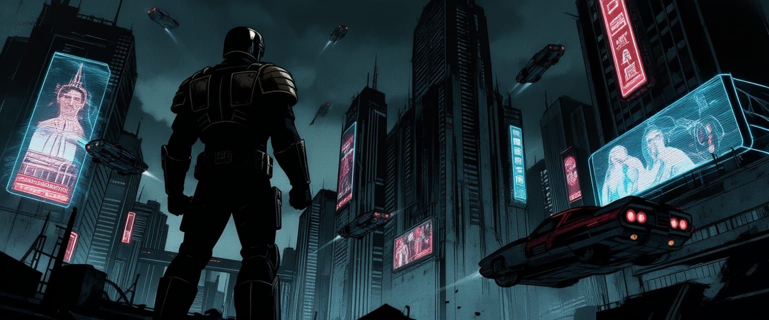 A lone Judge Dredd