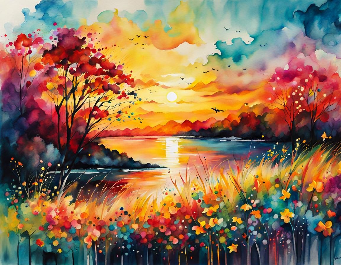 on golden pond  by @MindArtXL