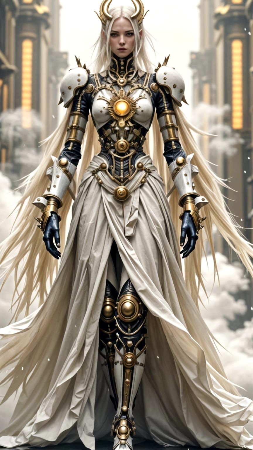 Steampunk Automaton in Foggy Alleyway - Photorealistic Rende...