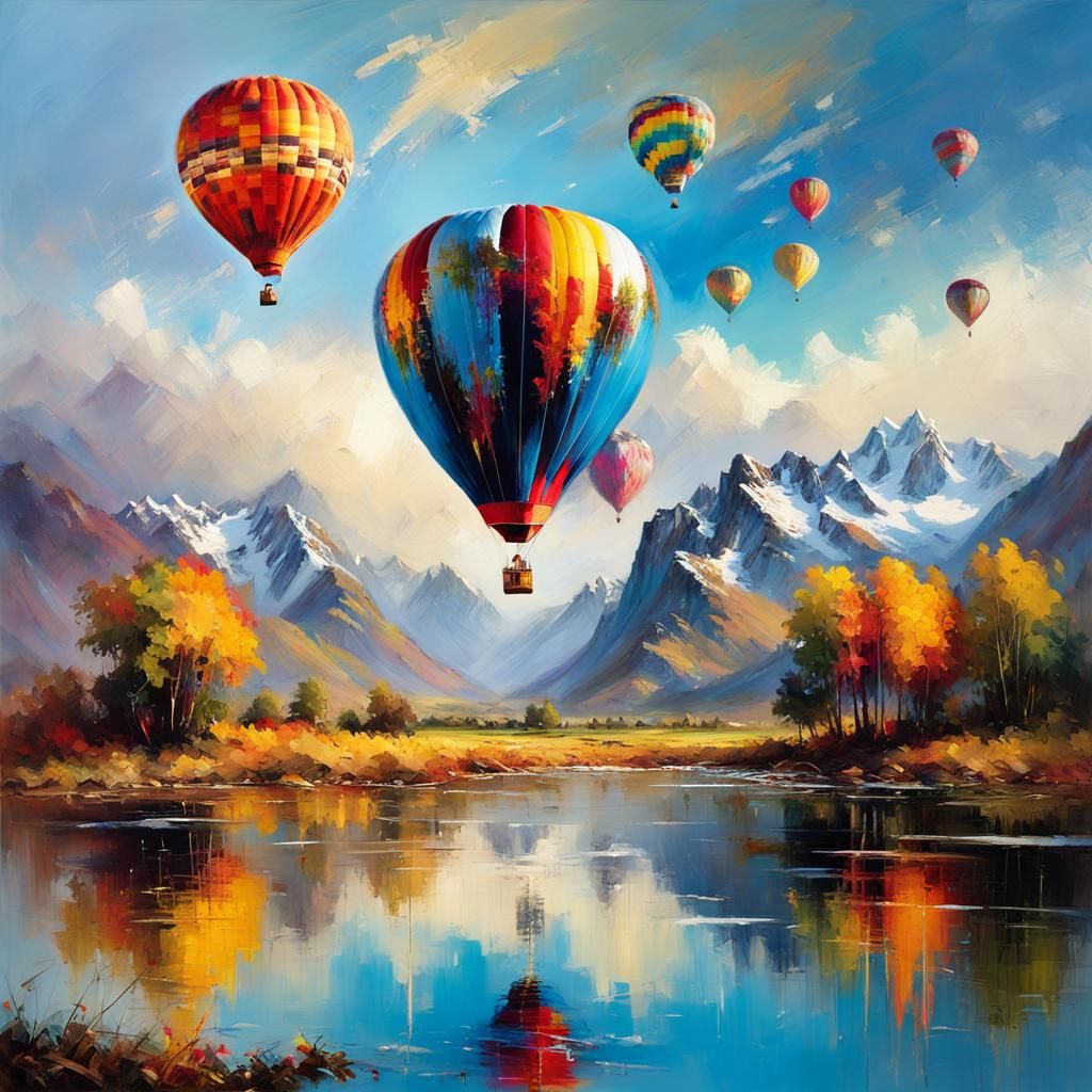 Hot air balloon family  by @Castorix