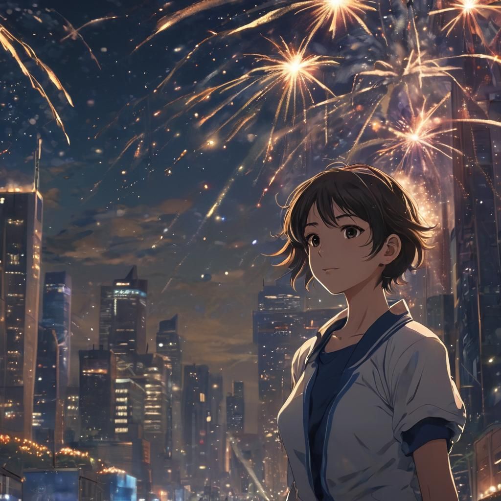 Israel Vibrant Anime Key Visual in Golden Hour