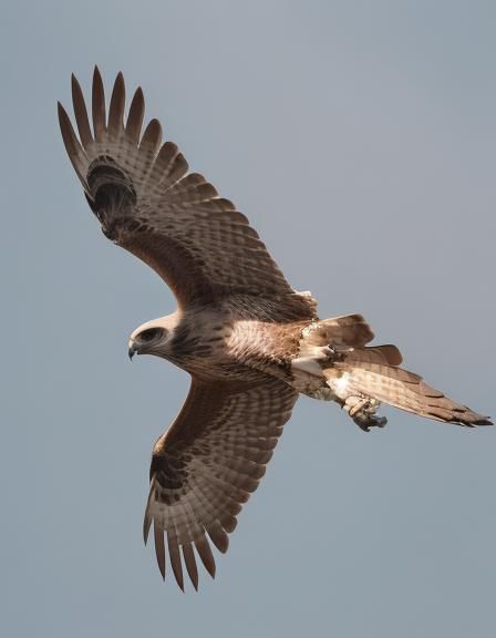 Hawk swooping down at the camera, full body, blur background