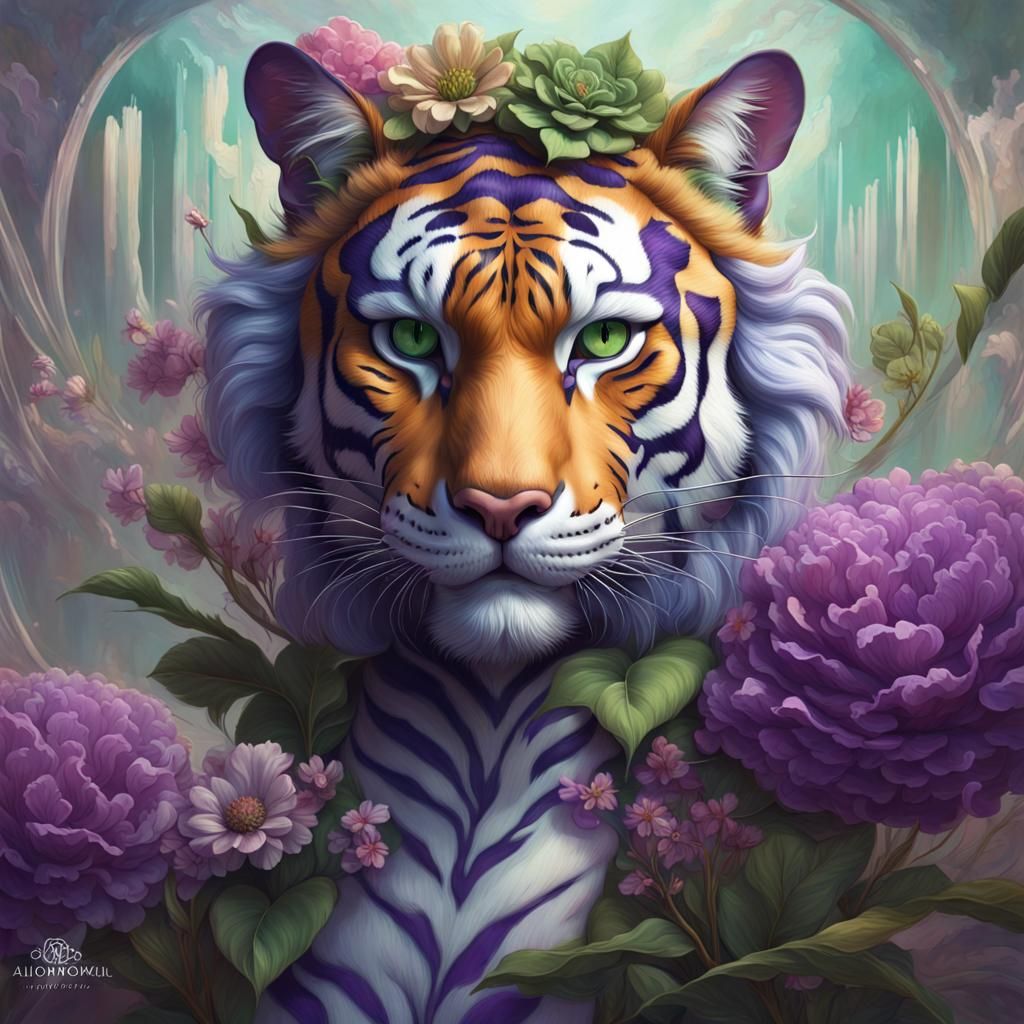 Surrealistic tiger