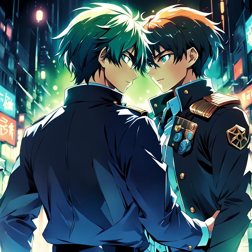 Gay Manga Scan in Studio Trigger Anime Style