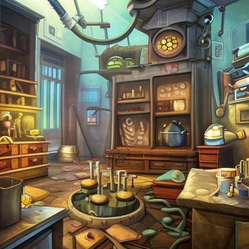 Dr Frankenstein's laboratory - AI Generated Artwork - NightCafe Creator