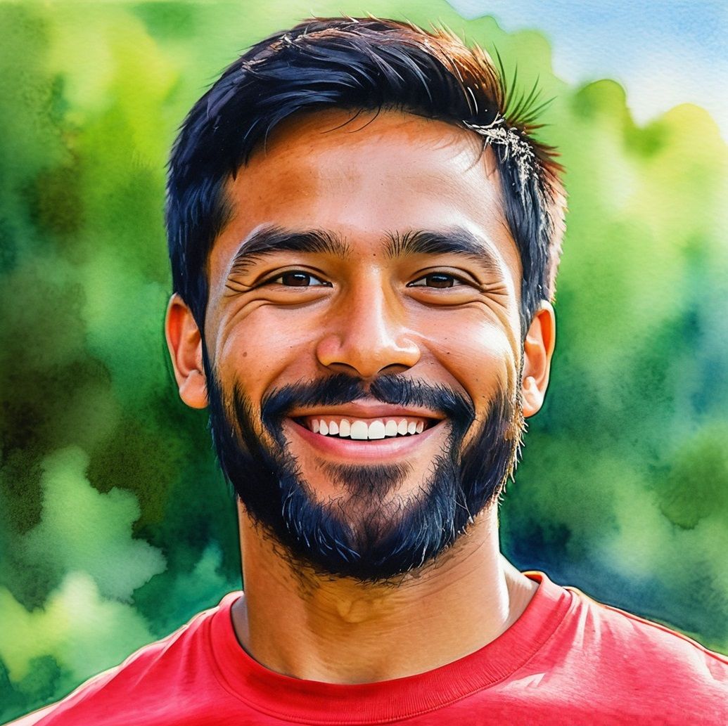 Joanas, a  young handsome bearded man