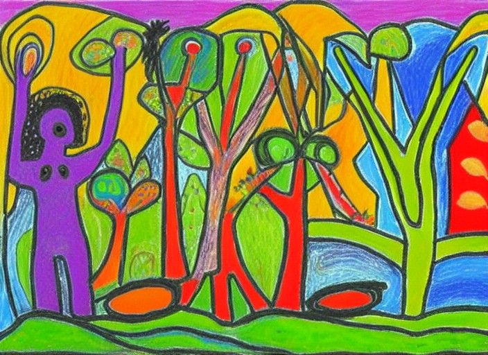 Eve leaving garden of Eden
