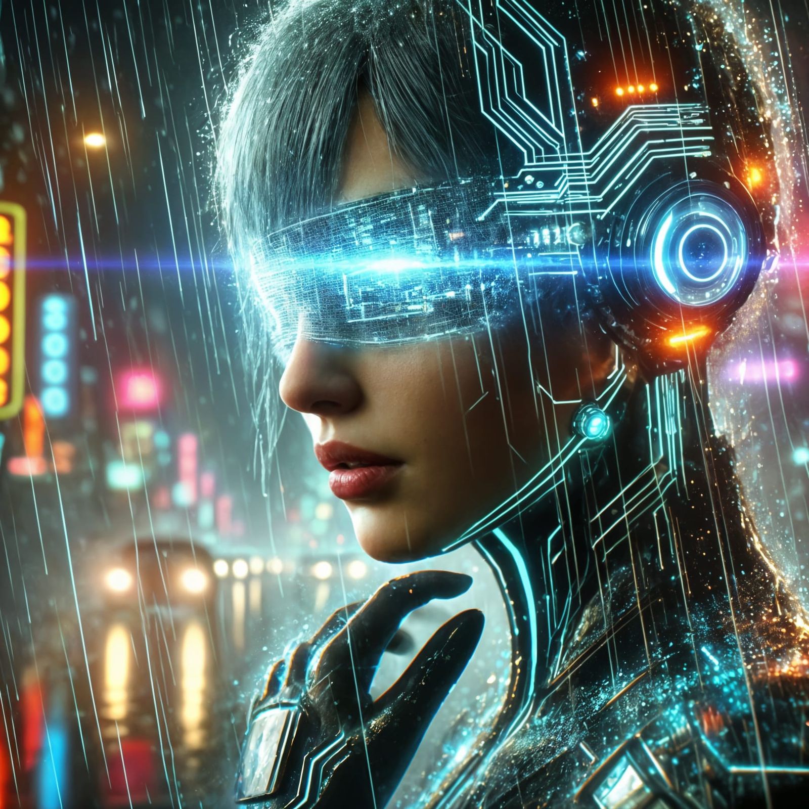 Neon Sentience: The Pulse of Synthetic Rain