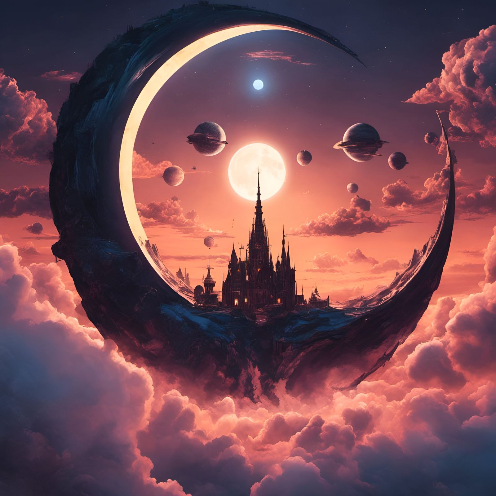 Crescent City in the Clouds false