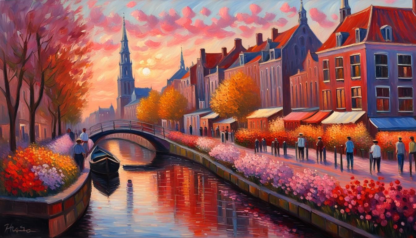 A Spring Sunset in the Netherlands  by @Mister