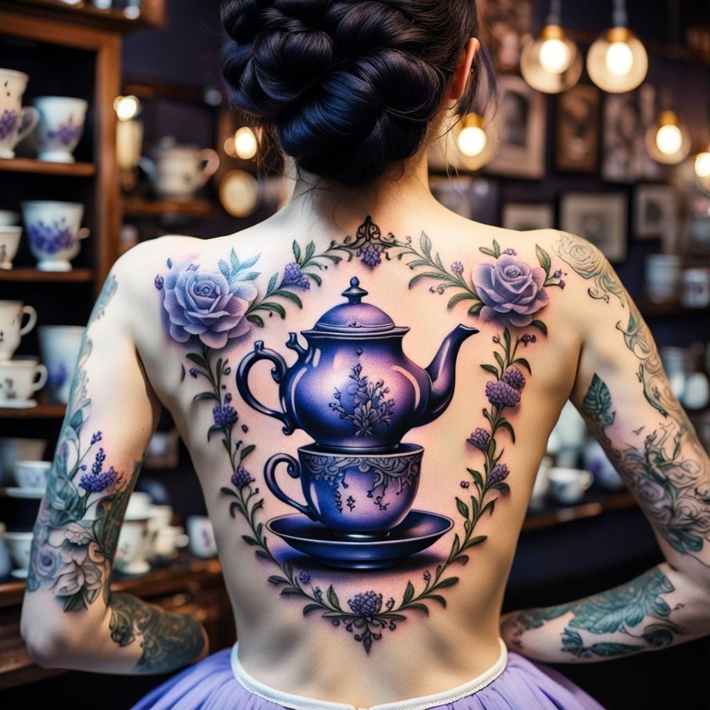 Lavender teacup  by @Angel