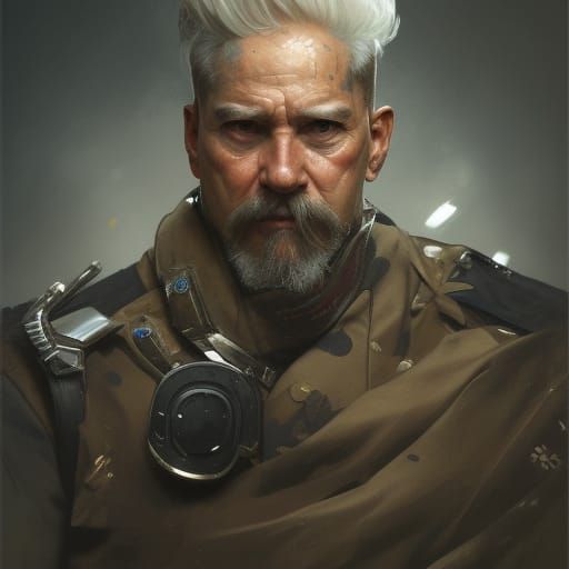 a retired warrior all dressed up in his uniform